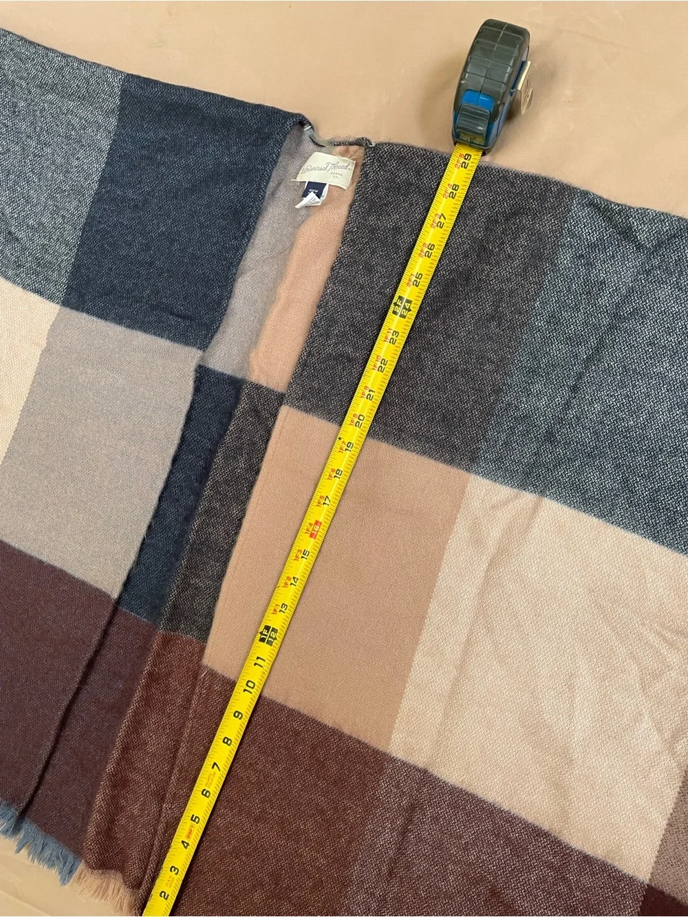 Universal Thread Colorblock Throw in Blush, Mauve & Charcoal